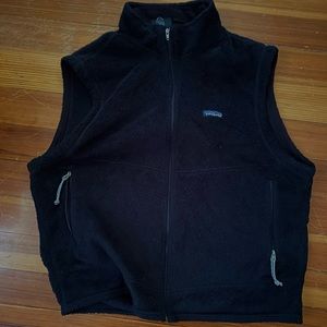 Mens Patagonia black fleece vest